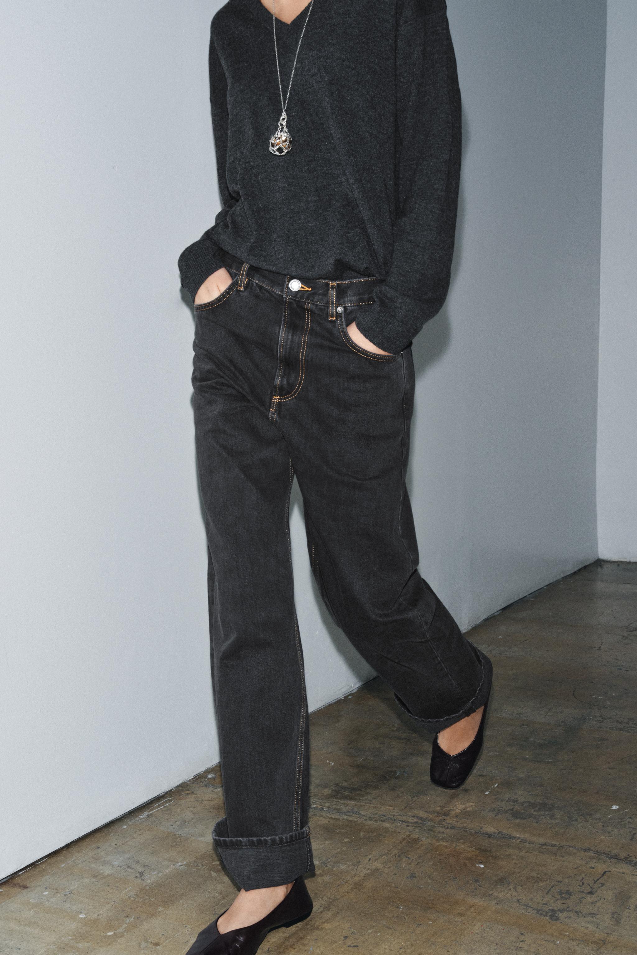 ZW COLLECTION MID-RISE BAGGY JEANS